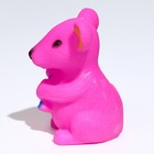 Игрушка пищащая "Мышь" для собак, 9 см, розовая - фото 6542055