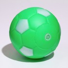 Игрушка пищащая "Мяч Футбол" для собак, 6,2 см, зелёная - Фото 2