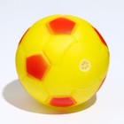 Игрушка пищащая "Мяч Футбол" для собак, 6,2 см, жёлтая - фото 6542075