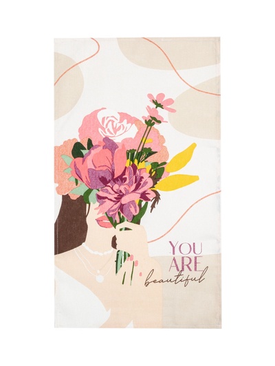 Кухонное полотенце «Доляна» You are beautiful, 35×60 см, 100% хлопок, 160 г/м²