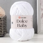 Пряжа "Dolce Baby" 100% микрополиэстер 85м/50 гр (741 белый) - Фото 5