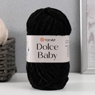 Пряжа "Dolce Baby" 100% микрополиэстер 85м/50 гр (742 черный) - фото 1280174