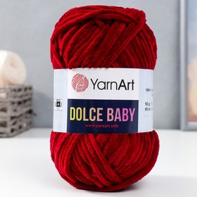 Пряжа "Dolce Baby" 100% микрополиэстер 85м/50 гр (752 вишня) 7689465