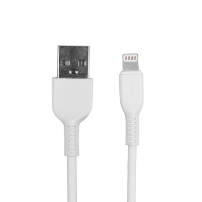 Кабель Hoco X20, Lightning - USB, 2 А, 2 м, PVC оплетка, белый