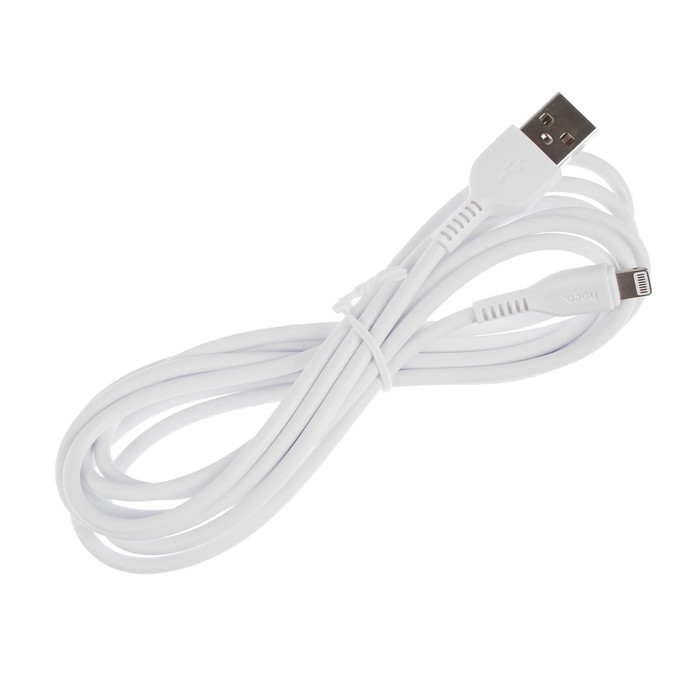 Кабель Hoco X20, Lightning - USB, 2 А, 2 м, PVC оплетка, белый - фото 51454648