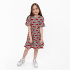 Платье для девочки, цвет серый, рост 116 см - фото 9570030