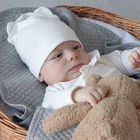 Шапочка детская KinDerLitto «Капучино», с отворотом и ушками, возраст 0-3 месяцев, 2 шт - Фото 4