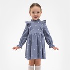 Платье детское KAFTAN "Листочки", р. 30 (98-104), синий - фото 9570211