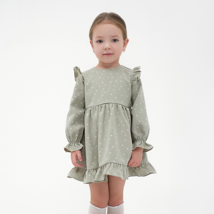 Платье детское KAFTAN «Звездочки», размер 34 (122-128 см), мятное - Фото 1