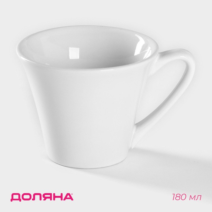 Кружка Доляна Coffee break, 180 мл, керамика, белая - Фото 1