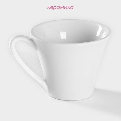 Кружка Доляна Coffee break, 180 мл, керамика, белая