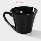 Кружка керамическая Доляна Coffee break, 180 мл, цвет чёрный - Фото 2