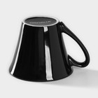 Кружка керамическая Доляна Coffee break, 180 мл, цвет чёрный - Фото 3