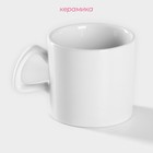 Кружка керамическая Доляна Coffee break, 150 мл, цвет белый - Фото 2