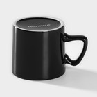 Кружка керамическая Доляна Coffee break, 150 мл, цвет чёрный - Фото 3