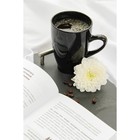 Кружка керамическая Доляна Coffee break, 300 мл, цвет чёрный - Фото 5