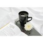 Кружка керамическая Доляна Coffee break, 300 мл, цвет чёрный - Фото 6