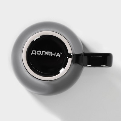 Кружка Доляна Coffee break, 280 мл, керамика, чёрная
