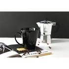 Кружка керамическая Доляна Coffee break, 370 мл, цвет чёрный - Фото 5