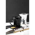 Кружка керамическая Доляна Coffee break, 370 мл, цвет чёрный - Фото 6