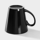 Кружка керамическая Доляна Coffee break, 370 мл, цвет чёрный - Фото 3
