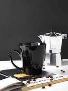 Кружка керамическая Доляна Coffee break, 370 мл, чёрный - Фото 8