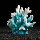 Декоративный коралл "Синулярия", 18 х 9 х 14 см, голубой - Фото 2