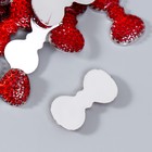 Декор для творчества пластик "Стразы Бант. Красный" набор 40 шт 1,3х2,4 см - фото 41991364