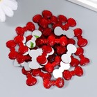 Декор для творчества пластик "Стразы Бант. Красный" набор 40 шт 1,3х2,4 см - фото 41991365