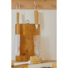 Ёрш для посуды Доляна Meli, 34×6 см, бамбуковая ручка, замшевая петелька - фото 8124686