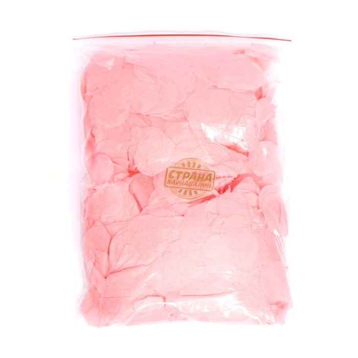 Наполнитель для шара, конфетти розовое, 100 г, 2,5 см - Фото 1