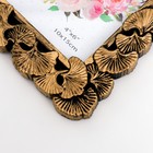 Фоторамка пластик 10х15 см "Листья-веер" тёмное золото 20х14,5 см - фото 24475914