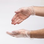 Перчатки виниловые, неопудренные, нестерильные, размер S, 50 пар, прозрачные - Фото 5