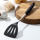 Лопатка с прорезями Доляна «Чили», 37,5×9,5 см, цвет чёрно-красный 7139443