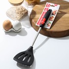 Лопатка с прорезями Доляна «Чили», 37,5×9,5 см, цвет чёрно-красный 7139443