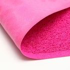 Коврик 2-в-1 под миску/туалет животных "Следы", 40 х 30 см, розовый - фото 26131446