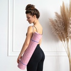 Коврик для фитнеса и йоги Sangh «Будда», нескользящий, 183×61×0.6 см, розовый - Фото 14