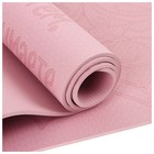 Коврик для йоги Sangh «Будда», 183х61х0,6 см, цвет пастельный розовый - Фото 9