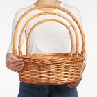 Корзина плетёная для хранения Kori, лоза, светло-коричневая, набор 3 шт. - Фото 1