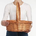 Набор плетеных корзин (ива), 39х14/40 см, 30х12/35 см, 25х10/30 см, 3 шт., светло-коричневый - фото 27334840