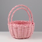 Набор корзин плетеных, ива, 24x13/26 см, 18x11/23 см, 2 шт, розовый - фото 24314161