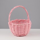 Набор корзин плетеных, ива, 24x13/26 см, 18x11/23 см, 2 шт, розовый - фото 24314162