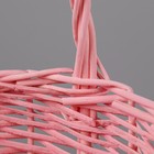 Набор корзин плетеных, ива, 24x13/26 см, 18x11/23 см, 2 шт, розовый - фото 24314163