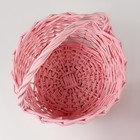 Набор корзин плетеных, ива, 24x13/26 см, 18x11/23 см, 2 шт, розовый - фото 24314164