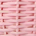 Набор корзин плетеных, ива, 24x13/26 см, 18x11/23 см, 2 шт, розовый - фото 24314165