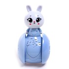 Развивающая игрушка музыкальная неваляшка «Милый зайчик», голубой - фото 6542530