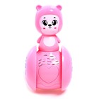 Развивающая игрушка музыкальная неваляшка «Мишка Роро», розовый - фото 7483016