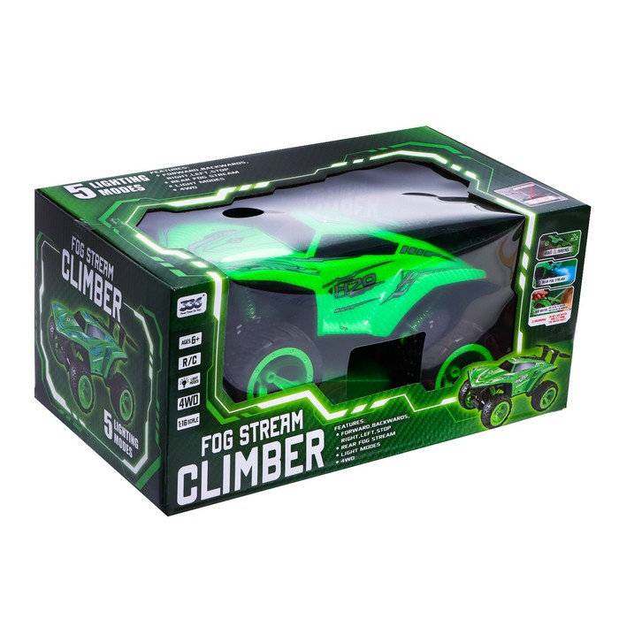 Джип радиоуправляемый «Призрак», полный привод, 4WD, эффект дыма, цвет зелёный 52903