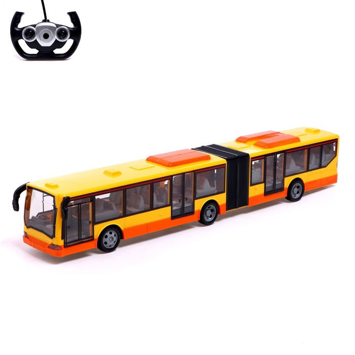 Автобус радиоуправляемый «Городской», работает от аккумулятора, цвет желтый - Фото 1