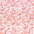 Бумага упаковочная глянцевая "LOVE",двусторонняя, 70 х 100 см (комплект 10 шт) - фото 23377194